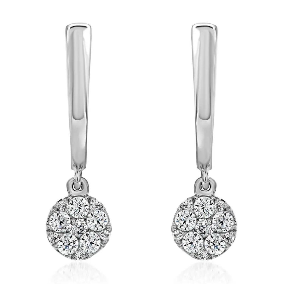 Lab Diamant Creolen für Damen aus Weißgold oder Platin BDE0047LG-WSL