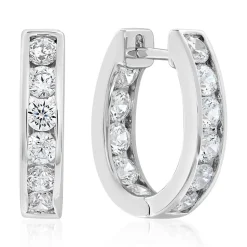 Lab Diamant Creolen für Damen aus Weißgold oder Platin BDE0041LG-WSL