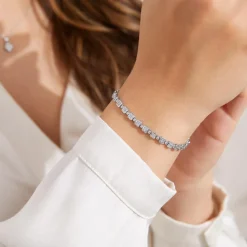 Lab grown Diamant Armband aus Weißgold oder Platin BDB0019LG-WSL