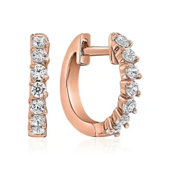 Lab Grown Diamant Creolen für Damen aus Roségold BDE0083LG-RSL