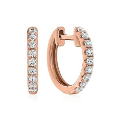 Lab Grown Diamant Creolen für Damen aus Roségold BDE0043LG-RSL