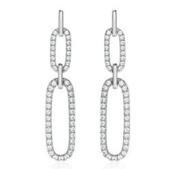 Lab Grown Diamant Ohrschmuck aus Weißgold oder Platin BDE0081LG-WSL