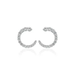 Lab Grown Diamant Ohrschmuck aus Weißgold oder Platin BDE0052LG-WSL