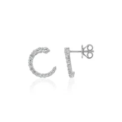 Lab Grown Diamant Ohrschmuck aus Weißgold oder Platin BDE0052LG-WSL