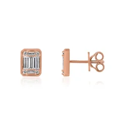 Lab Grown Diamant Ohrstecker für Damen aus Roségold BDE0078LG-RSL