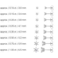 Lab grown Diamant Ohrstecker aus 14K Weißgold für Damen BDE0028LG-14KWSL