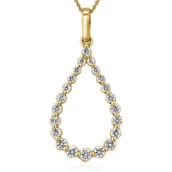Lab grown Diamantanhänger für Damen aus Gelbgold BDP0052LG-GSL