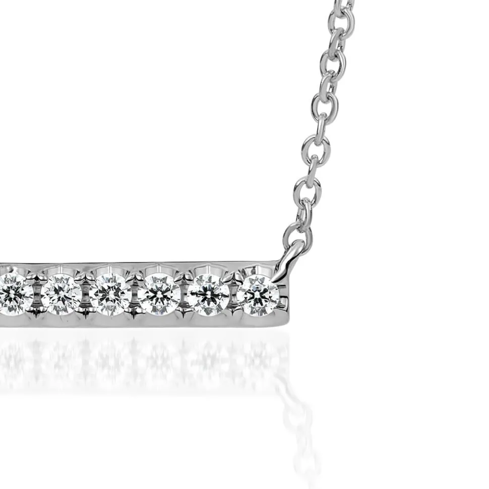 Lab grown Diamantkette für Damen aus Weißgold BDN0006LG-WSL