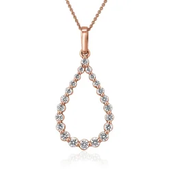 Lab grown Diamantkette für Damen aus Roségold BDP0052LG-RSLK