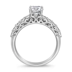 Lab grown Diamantring aus Weißgold oder Platin BDR0003LG-WSL