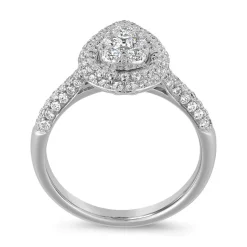 Lab grown Diamantring aus Platin oder Weißgold BDR0082LG-WSL