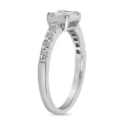 Lab grown Diamantring aus Platin oder Weißgold BDR0085LG-WSL