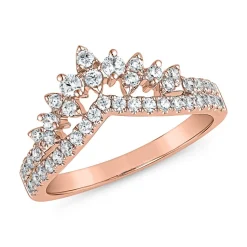 Lab grown Diamantring aus Roségold, gravierbar BDR0110LG-RSL