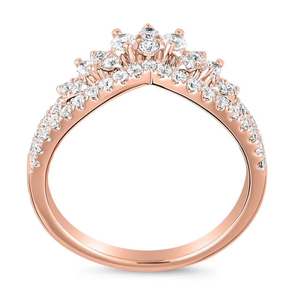 Lab grown Diamantring aus Roségold, gravierbar BDR0110LG-RSL