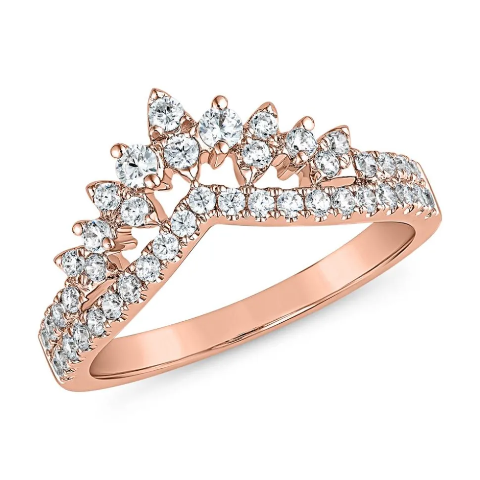 Lab grown Diamantring aus Roségold, gravierbar BDR0110LG-RSL