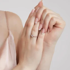 Lab grown Diamantring aus Roségold, gravierbar BDR0004LG-RSL