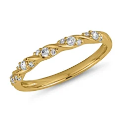Lab grown Diamantring aus Gelbgold, gravierbar BDR0119LG-GSL