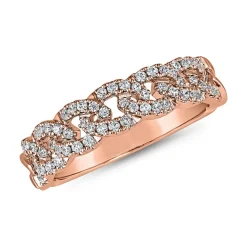 Lab grown Diamantring aus Roségold, gravierbar BDR0066LG-RSL