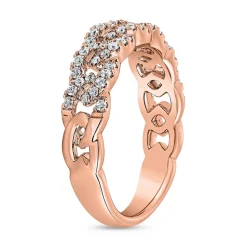 Lab grown Diamantring aus Roségold, gravierbar BDR0066LG-RSL