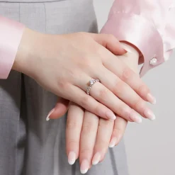 Lab grown Diamantring aus Roségold für Damen BDR0035LG-RSL