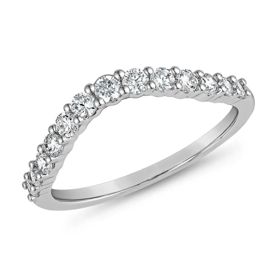 Lab grown Diamantring, Weißgold oder Platin, gravierbar BDR0112LG-WSL