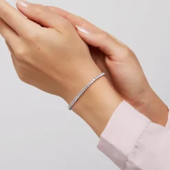 Lab grown Diamant-Tennisarmband, Weißgold oder Platin BDB0033LG-WSL