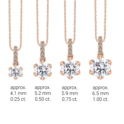 Lab-grown Diamant Anhänger aus 585er Roségold BDP0065LG-14KRSL