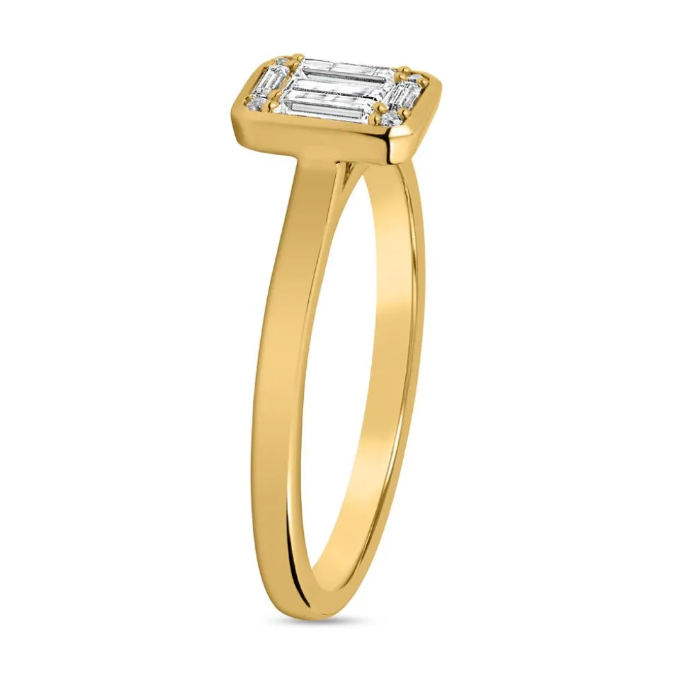 Lab-grown Diamantring aus Gelbgold BDR0037LG-GSL