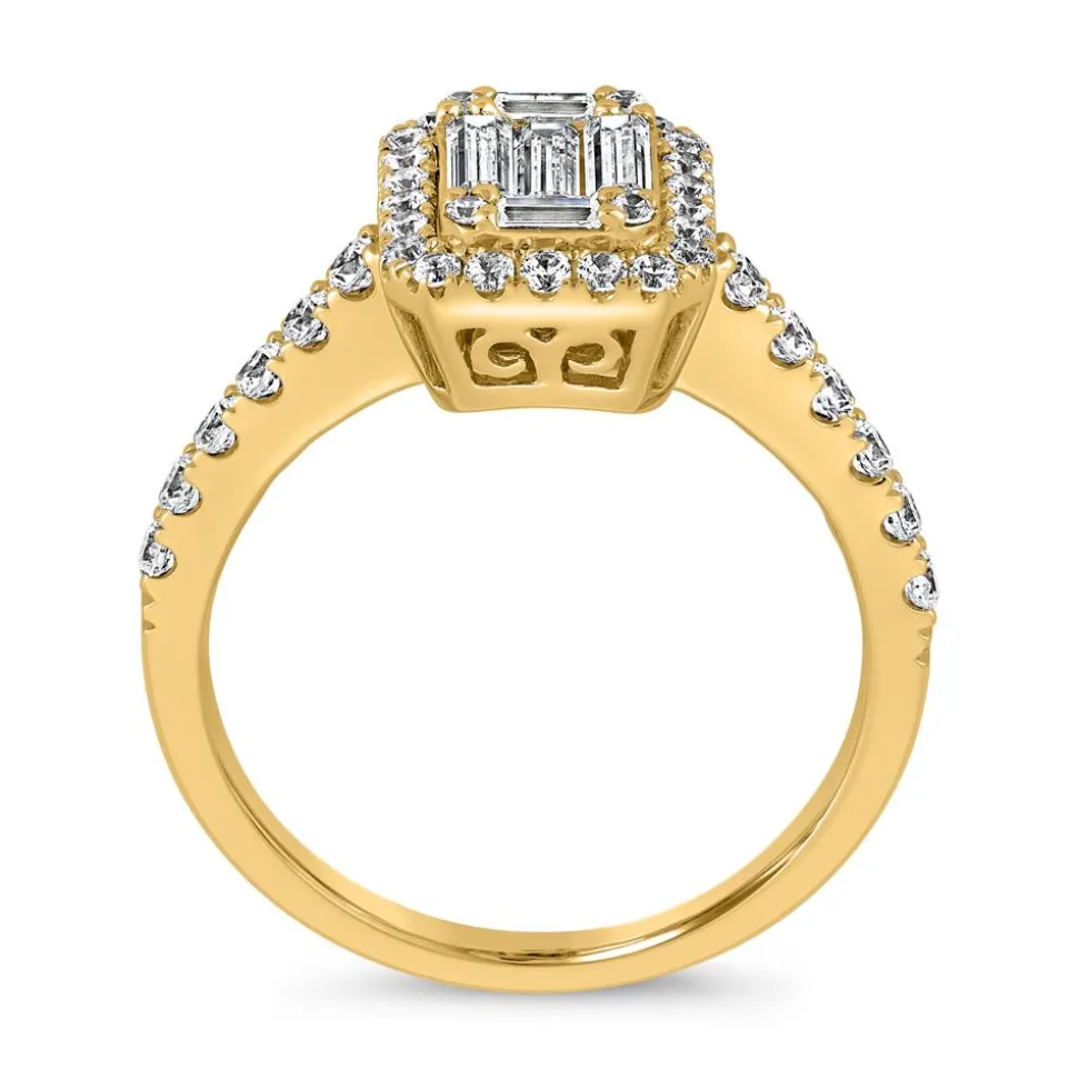 Lab-grown Diamantring aus Gelbgold BDR0044LG-GSL