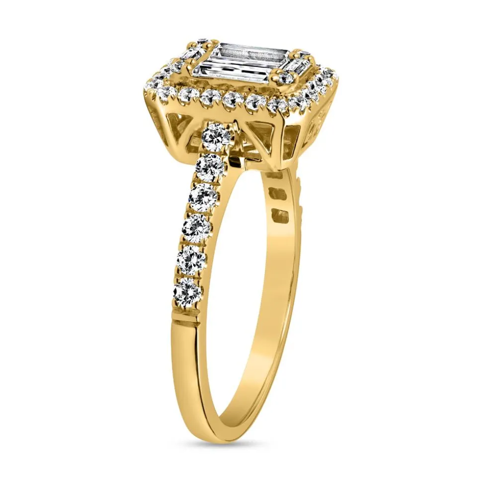 Lab-grown Diamantring aus Gelbgold BDR0044LG-GSL