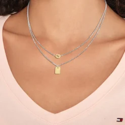 Layerkette für Damen aus Edelstahl, gravierbar THN0132SL