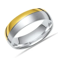 Matt glänzender Silberring Wellenform R8535SL