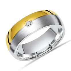 Matt glänzender Silberring Zirkonia Wellenform R8535czSL