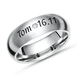 Matter Titanring Diamant Lasergravur TR0028lge