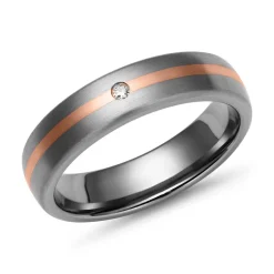 Matter Titanring mit 585 Rotgoldeinlage TR0095SL