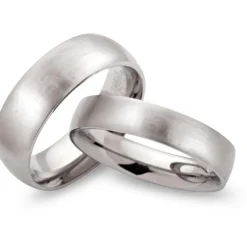 Mattierte Eheringe aus Edelstahl R9145s