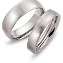 Mattierte Eheringe aus Edelstahl R9145s