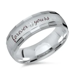 Mattierter 925 Silberring inkl. Lasergravur R8517czlge