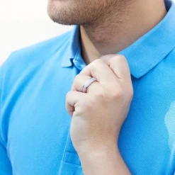 Mattierter Edelstahlring inkl. Lasergravur R9106lge