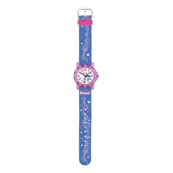 Mädchenuhr Delfin mit Textilarmband, blau, pink 280375001