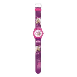 Mädchenuhr Pferde aus Kunststoff, pink, violett 280305042