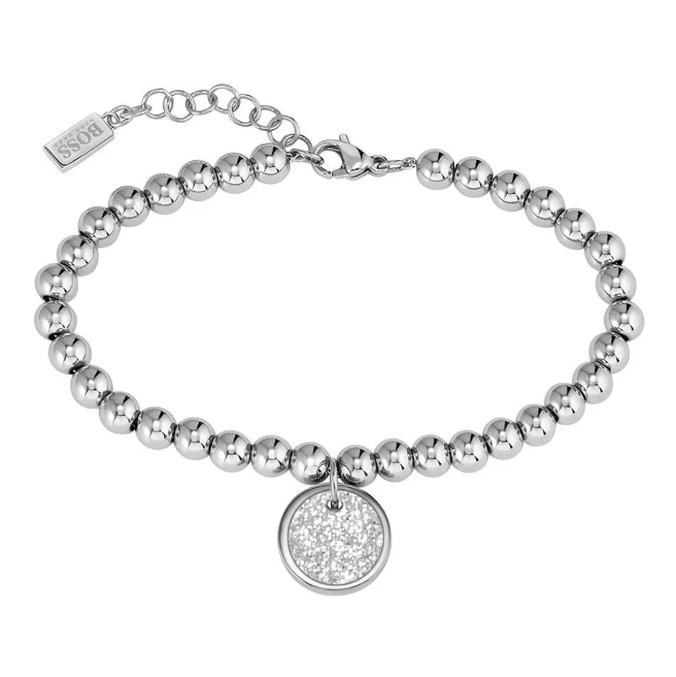 Medallion Edelstahlarmkette mit Gravuranhänger, bicolor 1580227