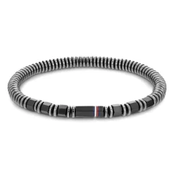 Metallic Beads Herrenarmband aus Edelstahl, schwarz 2790383