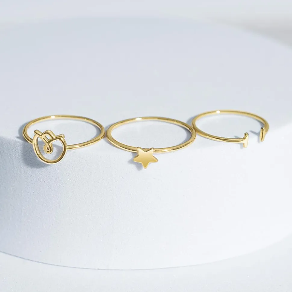 Minimalistischer Ring aus vergoldetem 925er Silber LSR0025