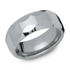 Moderner facettierter Wolframring robust TUR0004SL