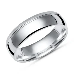 Moderner Ring 925 Silber teilpoliert 6mm breit R8502SL