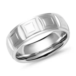 Moderner Ring Edelstahl 7mm Breite R9092SL