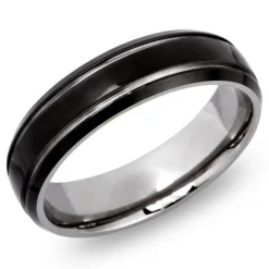 Moderner Ring Titan mit Glanzrille TR0075SL