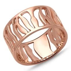 Moderner roségold Damenring mit Gravur SR0369SL