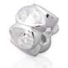 Moderner Silberbead: 925 Silber Bead Zirkonia BO0149